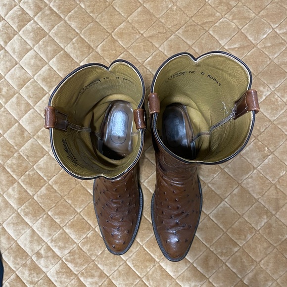 Lucchese Full Quill Ostrich Boots 12D - Picture 7 of 8